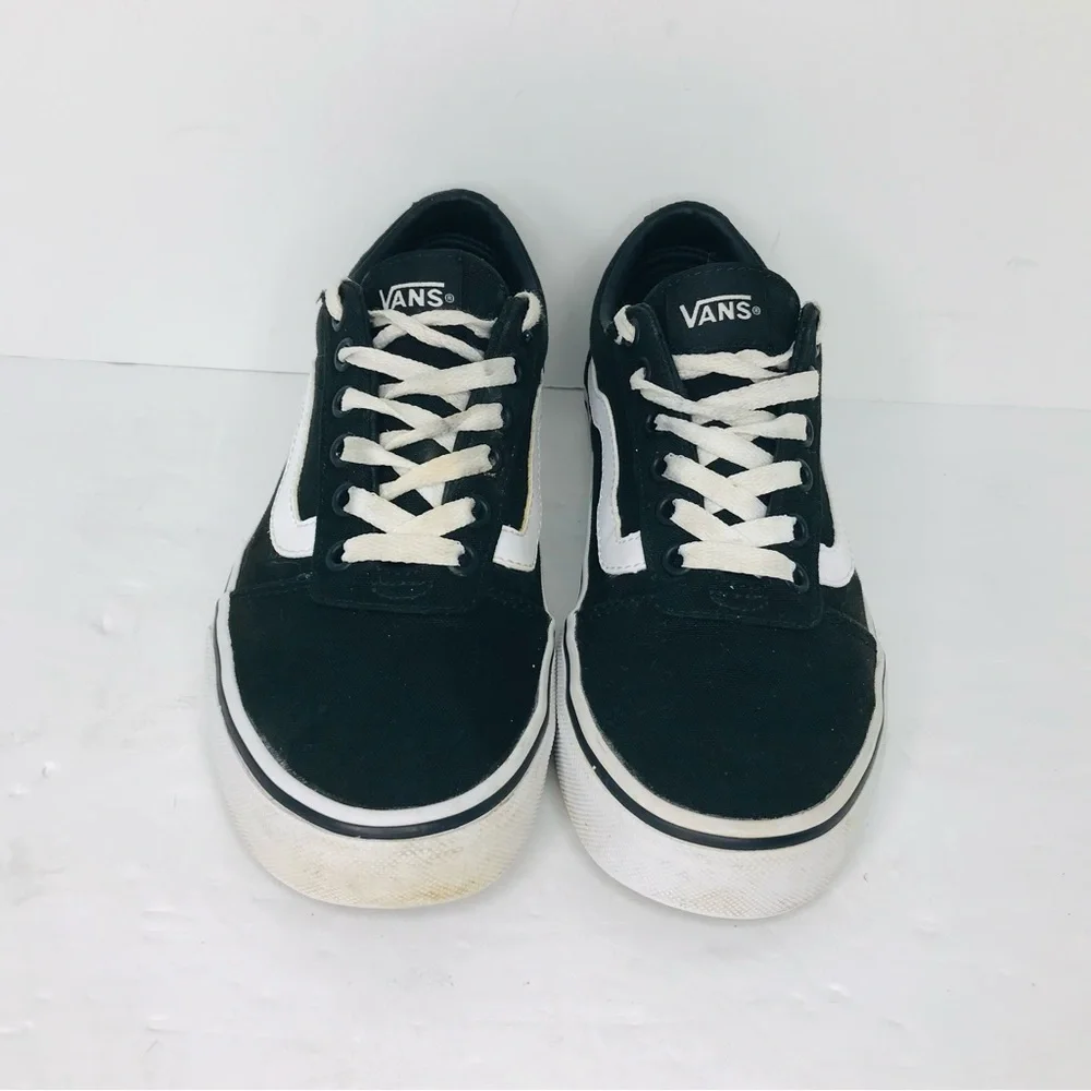 Vans off the wall low top canvas skate shoes black white women’s size 6.5 - Picture 3 of 8
